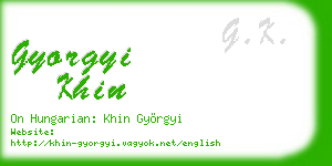 gyorgyi khin business card